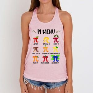 Pi U Funny Pi Day Math Teacher Cute Gift Women's Knotted Racerback Tank