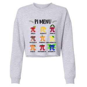 Pi U Funny Pi Day Math Teacher Cute Gift Cropped Pullover Crew