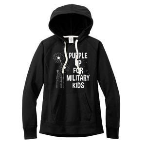 Purple Up for Military Month of the Military Child Women's Fleece Hoodie