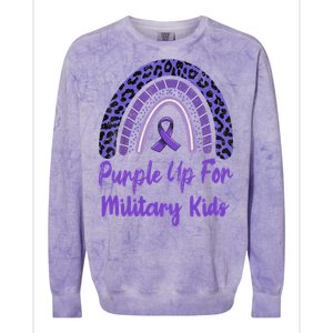 Purple Up For Military Military Month Rainbow Gift Colorblast Crewneck Sweatshirt