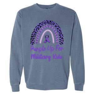 Purple Up For Military Military Month Rainbow Gift Garment-Dyed Sweatshirt