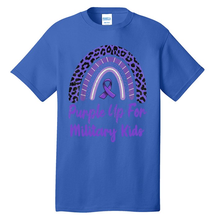 Purple Up For Military Military Month Rainbow Gift Tall T-Shirt