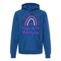 Purple Up For Military Military Month Rainbow Gift Premium Hoodie