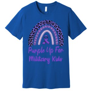 Purple Up For Military Military Month Rainbow Gift Premium T-Shirt