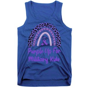 Purple Up For Military Military Month Rainbow Gift Tank Top