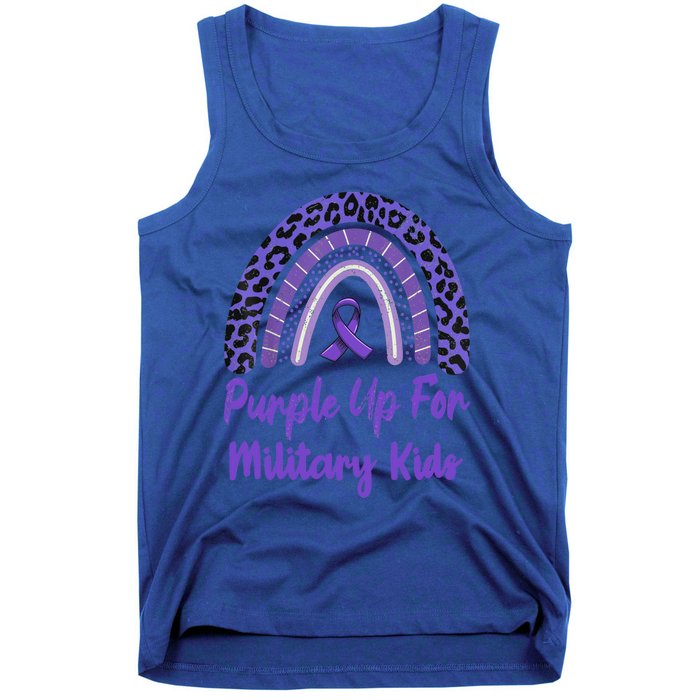 Purple Up For Military Military Month Rainbow Gift Tank Top