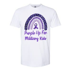 Purple Up For Military Military Month Rainbow Gift Softstyle CVC T-Shirt