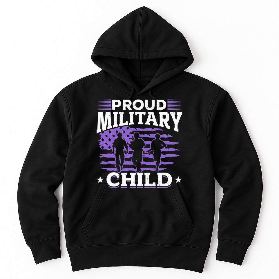 Purple Up for Military Proud Military Child Hoodie