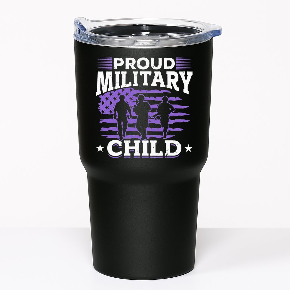 Purple Up for Military Proud Military Child Tumbler