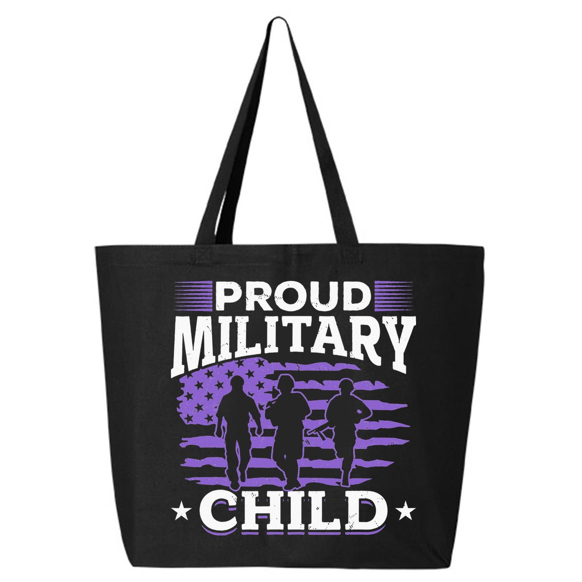 Purple Up for Military Proud Military Child 25L Jumbo Tote