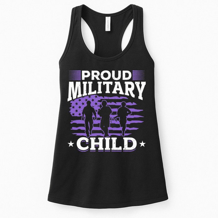 Purple Up for Military Proud Military Child Womens Tank Top