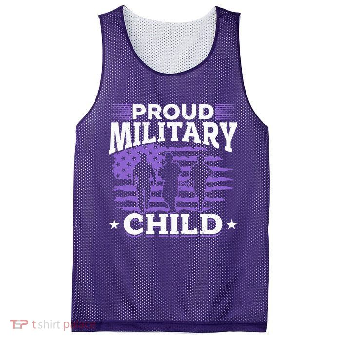 Purple Up for Military Proud Military Child Mesh Reversible Basketball Jersey Tank
