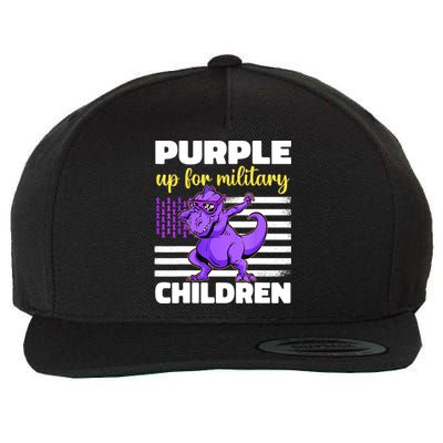 Purple Up For Military Month Of The Military Children Wool Snapback Cap