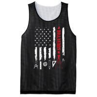 Patriotic USA Flag Land Surveyor Land Examiner Cartographer Mesh Reversible Basketball Jersey Tank