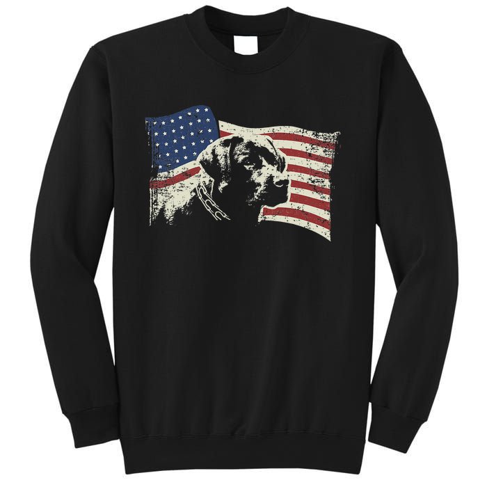 Patriotic USA Flag Black Labrador gift for Lab Owners Sweatshirt