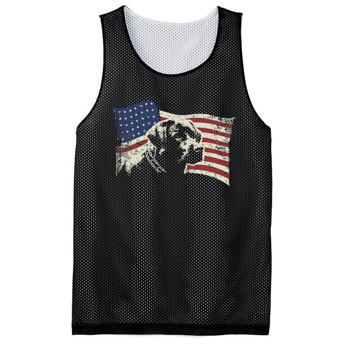 Patriotic USA Flag Black Labrador gift for Lab Owners Mesh Reversible Basketball Jersey Tank