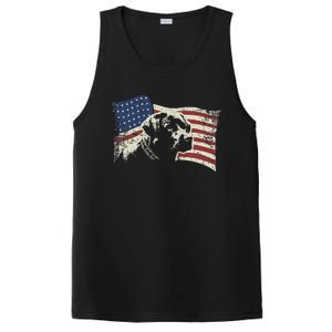 Patriotic USA Flag Black Labrador gift for Lab Owners PosiCharge Competitor Tank