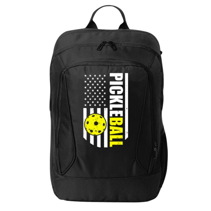 Pickleball Usa Flag Love Playing Pickleball City Backpack