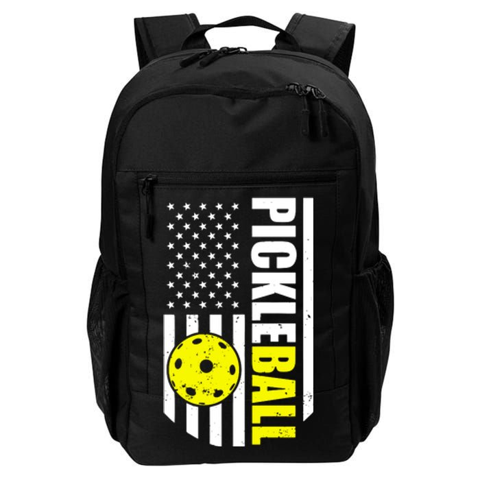 Pickleball Usa Flag Love Playing Pickleball Daily Commute Backpack