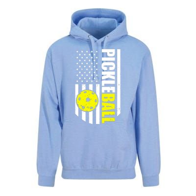 Pickleball Usa Flag Love Playing Pickleball Unisex Surf Hoodie