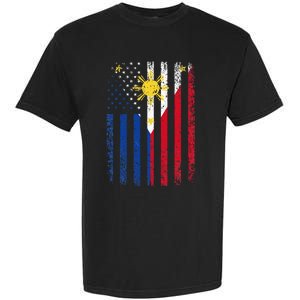 Philippines Usa Flag Garment-Dyed Heavyweight T-Shirt