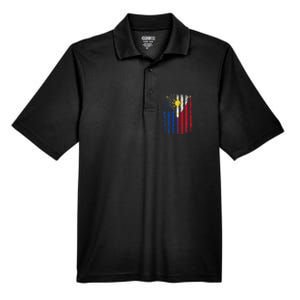 Philippines Usa Flag Men's Origin Performance Pique Polo