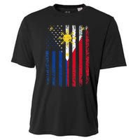 Philippines Usa Flag Cooling Performance Crew T-Shirt