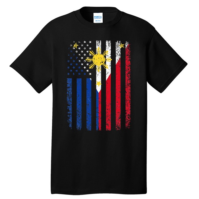 Philippines Usa Flag Tall T-Shirt