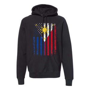 Philippines Usa Flag Premium Hoodie