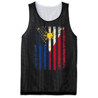 Philippines Usa Flag Mesh Reversible Basketball Jersey Tank