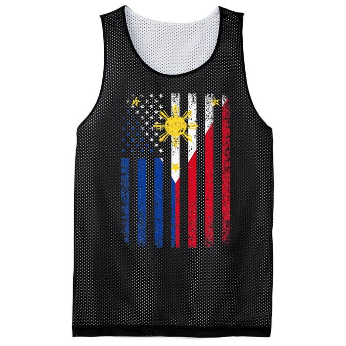 Philippines Usa Flag Mesh Reversible Basketball Jersey Tank