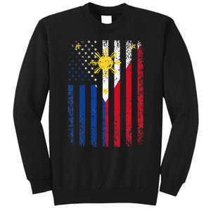 Philippines Usa Flag Tall Sweatshirt