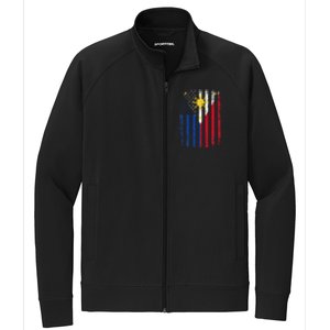 Philippines Usa Flag Stretch Full-Zip Cadet Jacket