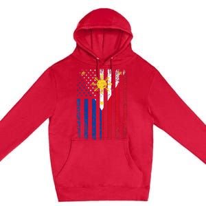 Philippines Usa Flag Premium Pullover Hoodie