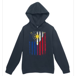 Philippines Usa Flag Urban Pullover Hoodie