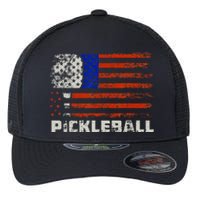 Pickleball USA Flag US Player Paddleball Flexfit Unipanel Trucker Cap