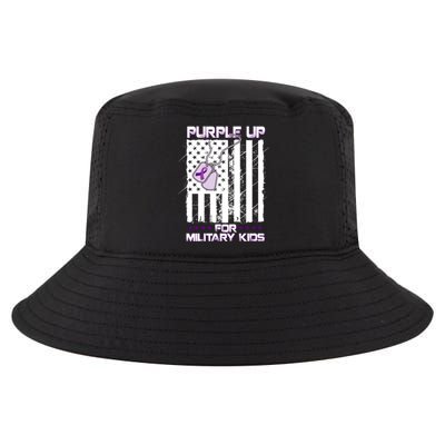 Purple Up For Military Meaningful Gift Military Month Heart Cool Gift Cool Comfort Performance Bucket Hat