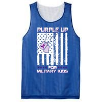 Purple Up For Military Meaningful Gift Military Month Heart Cool Gift Mesh Reversible Basketball Jersey Tank