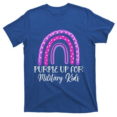 Purple Up For Military Rainbow Military Month Gift T-Shirt