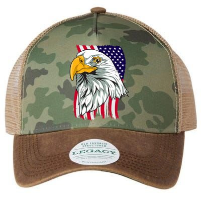 Patriotic Us Flag Pride Freedom Liberty American Bald Eagle Meaningful Gift Legacy Tie Dye Trucker Hat