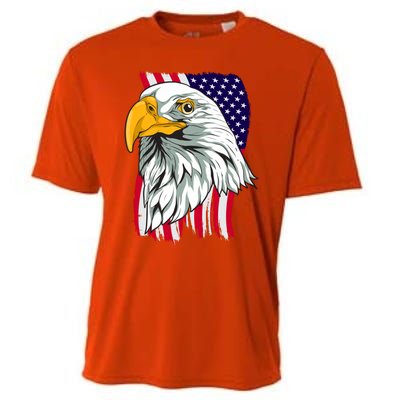 Patriotic Us Flag Pride Freedom Liberty American Bald Eagle Meaningful Gift Cooling Performance Crew T-Shirt