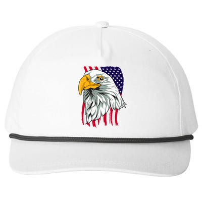 Patriotic Us Flag Pride Freedom Liberty American Bald Eagle Meaningful Gift Snapback Five-Panel Rope Hat