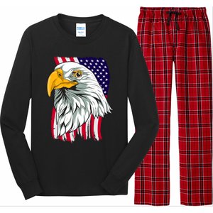 Patriotic Us Flag Pride Freedom Liberty American Bald Eagle Meaningful Gift Long Sleeve Pajama Set