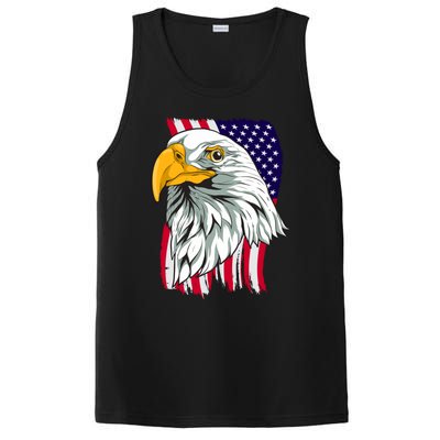 Patriotic Us Flag Pride Freedom Liberty American Bald Eagle Meaningful Gift PosiCharge Competitor Tank