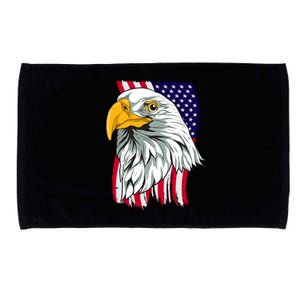 Patriotic Us Flag Pride Freedom Liberty American Bald Eagle Meaningful Gift Microfiber Hand Towel