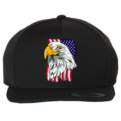 Patriotic Us Flag Pride Freedom Liberty American Bald Eagle Meaningful Gift Wool Snapback Cap