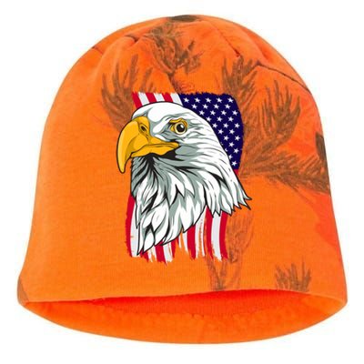 Patriotic Us Flag Pride Freedom Liberty American Bald Eagle Meaningful Gift Kati - Camo Knit Beanie