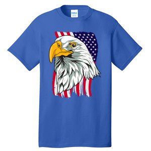 Patriotic Us Flag Pride Freedom Liberty American Bald Eagle Meaningful Gift Tall T-Shirt