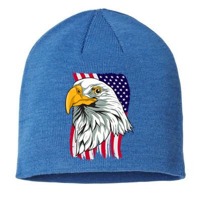 Patriotic Us Flag Pride Freedom Liberty American Bald Eagle Meaningful Gift Sustainable Beanie