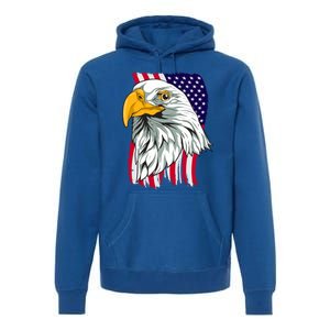 Patriotic Us Flag Pride Freedom Liberty American Bald Eagle Meaningful Gift Premium Hoodie